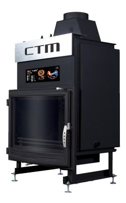 Krb s výměníkem CTM AQUAFIRE BASE 13 kW, panoramatické sklo