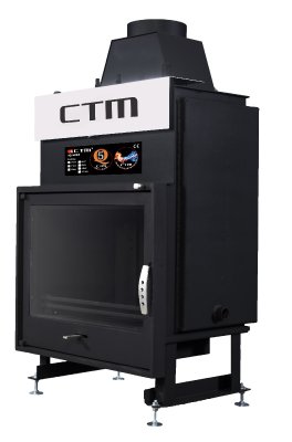 Krb s výměníkem CTM AQUAFIRE PLUS 17 kW, rovné sklo