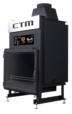 Krb s výměníkem CTM AQUAFIRE BASE 13 kW, rovné sklo